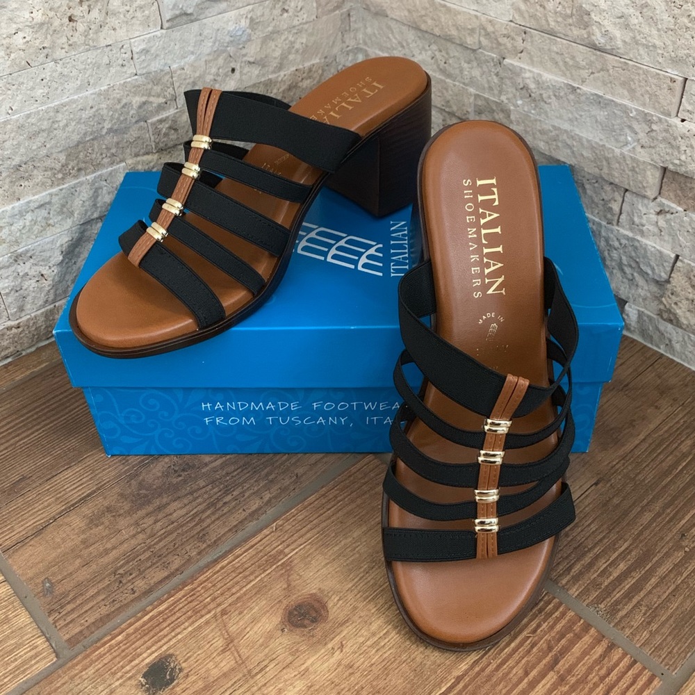 🖤Italian Shoemakers Reign Mid Heel Sandals🖤